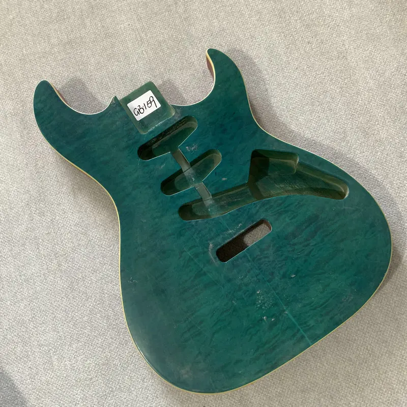 

Electric Guitar Body Green Color SSS Pickups Tremolo Style Maple Top With Solid Ash DIY Guitar Parts Replace Accessories GB159