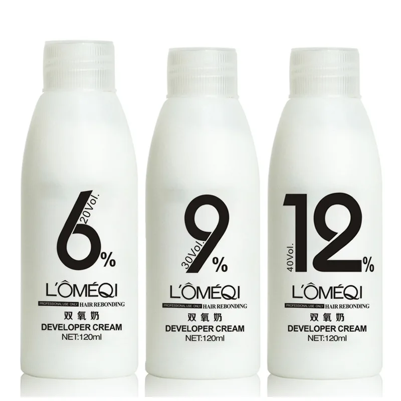 Crema blanqueadora profesional para el cabello, 2 piezas, crema para tinte capilar, agente blanqueador de leche con oxígeno, sin olor, 120ml