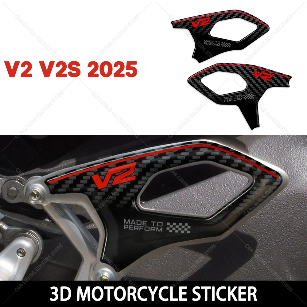 

For v2 v2s 2025 Motorcycle Accessories Motorcycle Pedal Edge Protection Decal Stickers 3D Epoxy Resin Waterproof Stickers