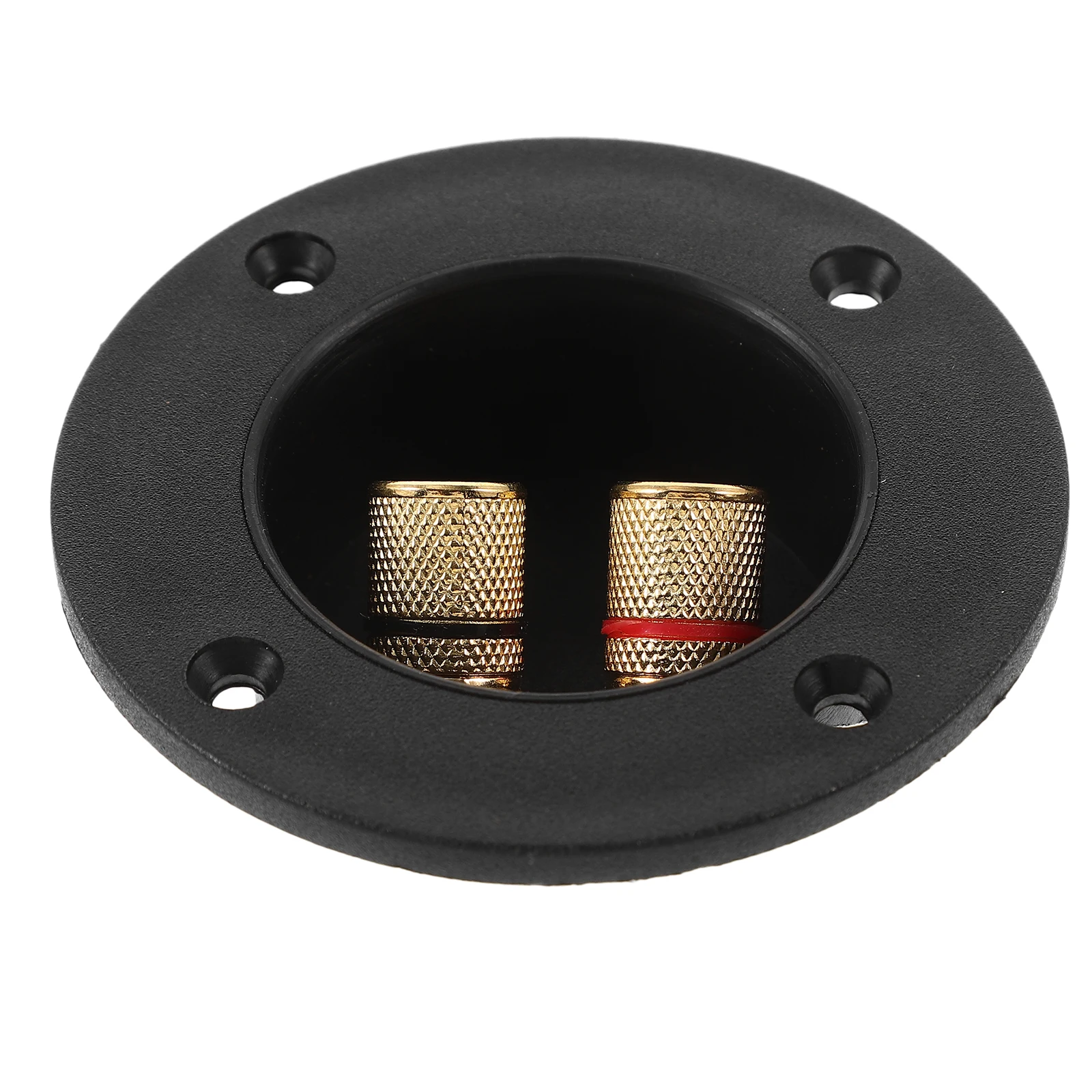 

Terminal Cup Connector For Speaker Box Subwoofer 4mm Banana Spade Terminals Round Screw Type Gildeds Black Color Speaker