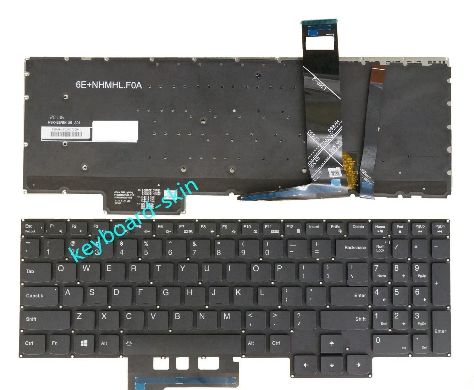 New US RGB Colorful Backlit Keyboard For Lenovo 5 pro 16ITH6 16ACH6H 16IAH7H 15ACH6 17ACH6 16arh7h 15ACH6H series laptop