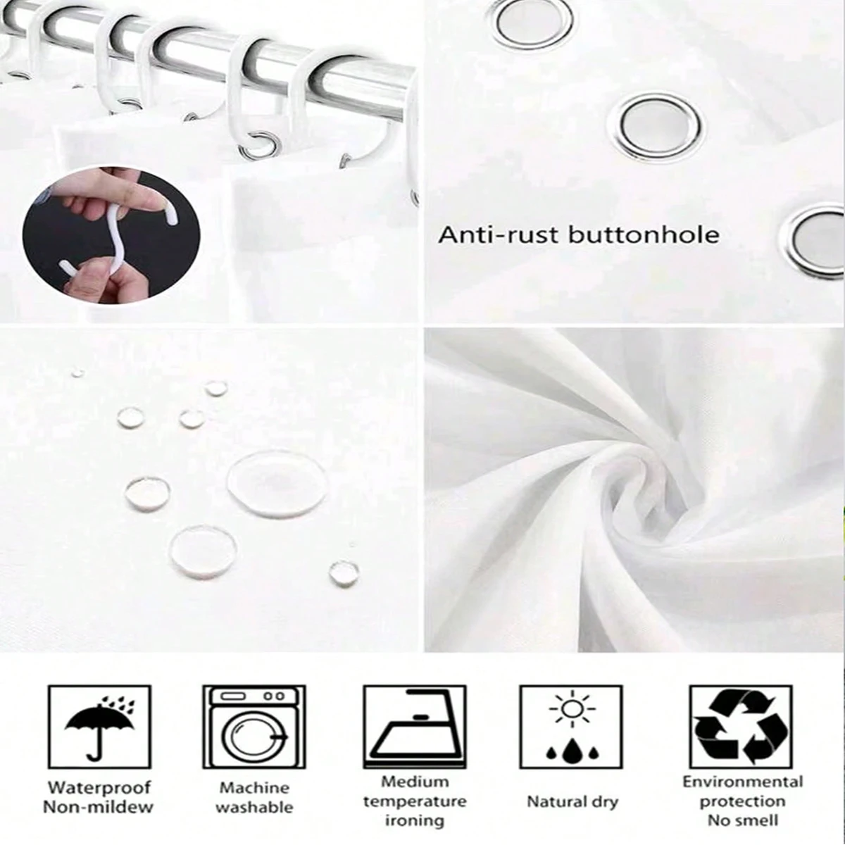 1 pack golden ring pattern polyester material shower curtain tarpaulin bathroom thickeneded mildew-proof partition curtain bathroom water-blocking