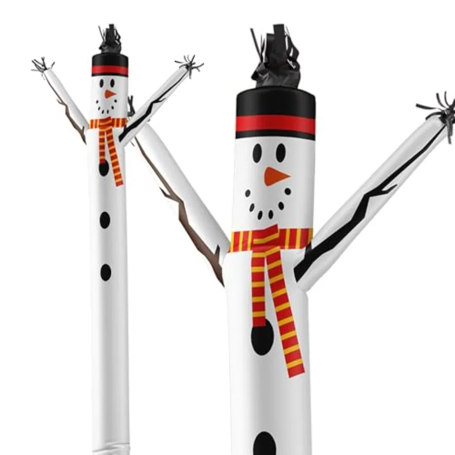 

Outdoor holiday decoration: inflatable tube man, polyester fabric, white and blue, 20 feet tall with wacky waving motion for Ch