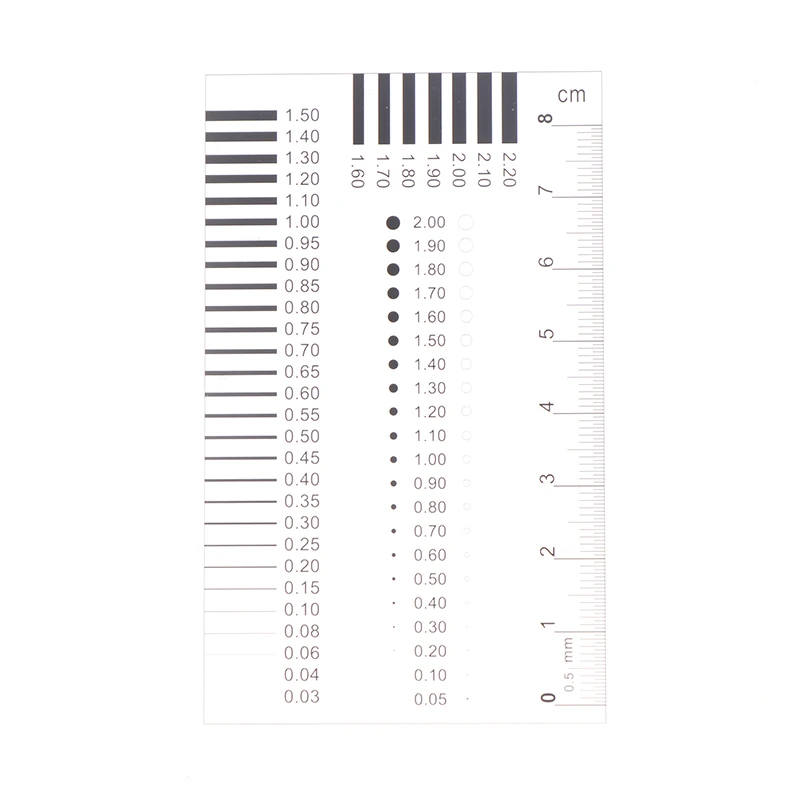 Measuring Pass Badge Gauge Stain Card Point Gauge Wire Gauge Transparent Film Ruler Welding Gage Stain Crack Contrast Ruler