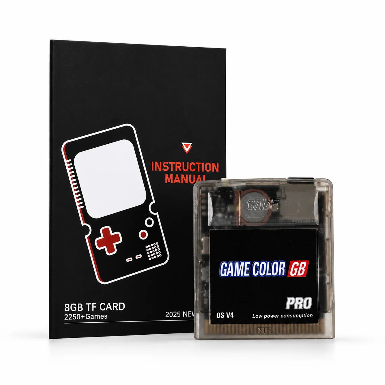 GB GBC Flash-Kartusche Kompatibel mit Game Boy, Game Boy Color und Game Boy Advance 8GB Micro-SD-Karte Menü-Rückkehr-Taste