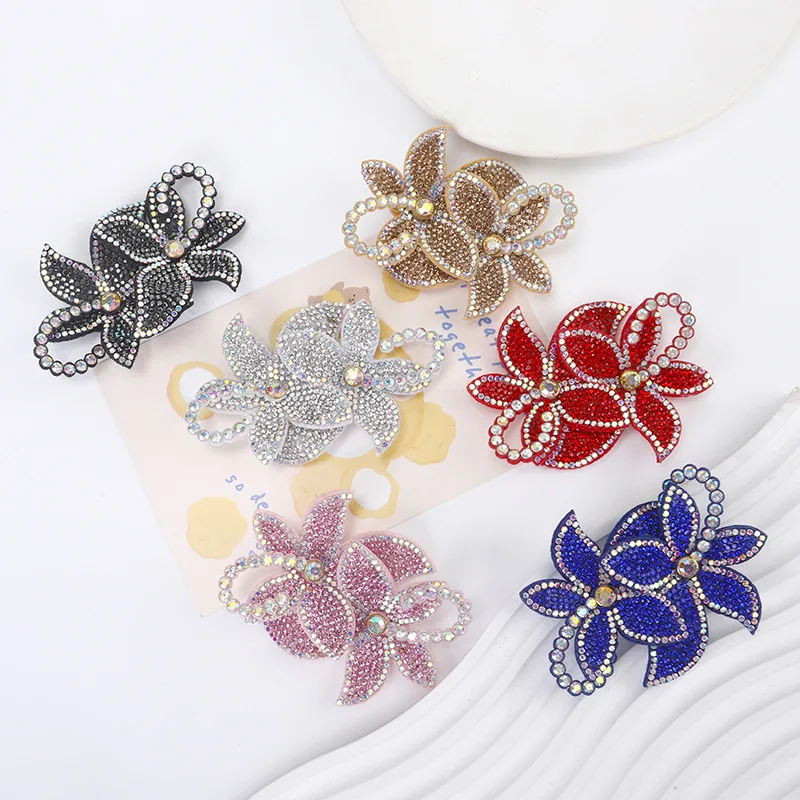 Брошь с цветком из страз, свадебный аксессуар