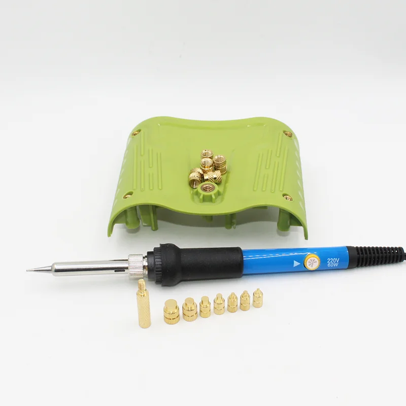 Wärmeleit-Einsatzmutter, Eisenspitze, Messing, Heißschmelzeinsatzmutter, Werkzeug, eingebettetes Kit, M2, M3, M4, M5, M6, M8, Wärmeeinsatz für 3D-Drucker, Kunststoff – Detail 6