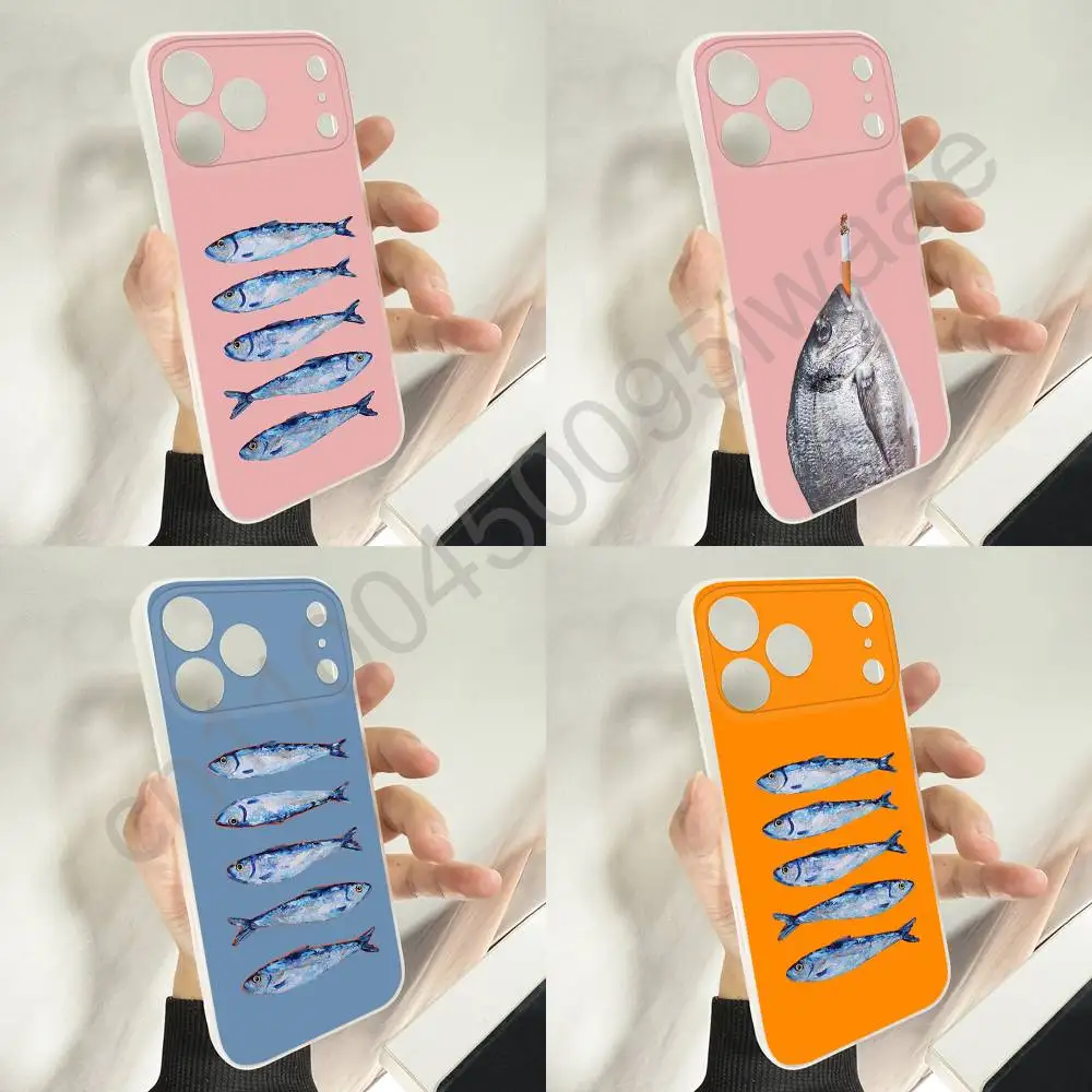

Cool Fish Sardines Phone Case For iPhone 11,16,15,14,13,17,12,Plus,E,Air,Mini,Pro,Max Magnetic Magsafe Soft Cover