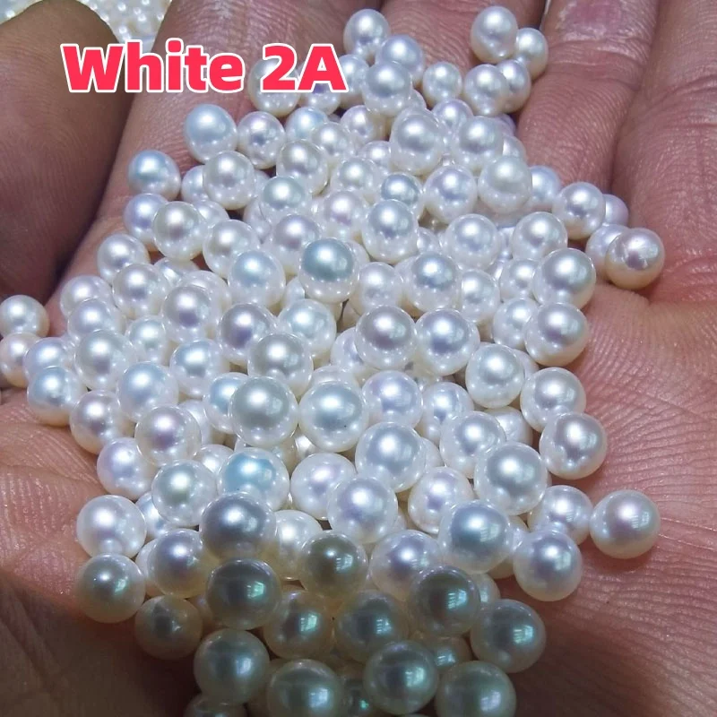 2-11.5mm 2A 3A 4A 5A Real Natural Freshwater Round Loose Pearl Beads DIY Jewelry Making Pearls Earrings Ring Pendants for Women