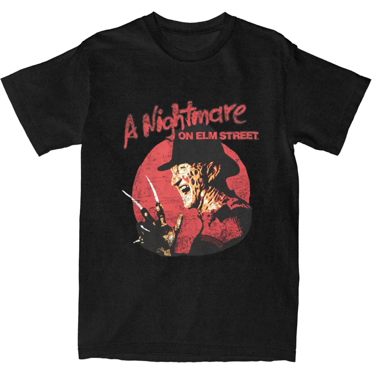 Men's Elm Street Nightmare T Shirts F-Freddy K-Kruger Cotton Clothes Short Sleeve Crew Neck Tshirt Big Size 5XL 6XL