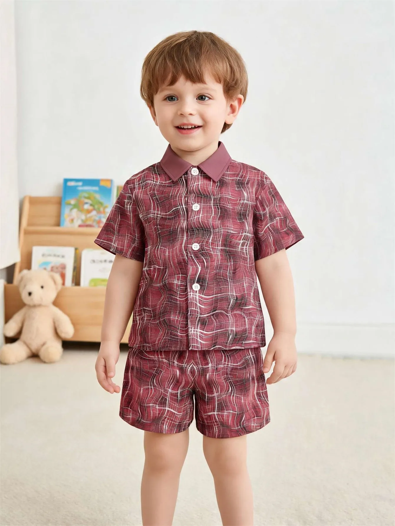 Baby shirt shorts, breathable sweat wicking and quick drying fabric, comfortable and versatile, cute and energetic baby outfit