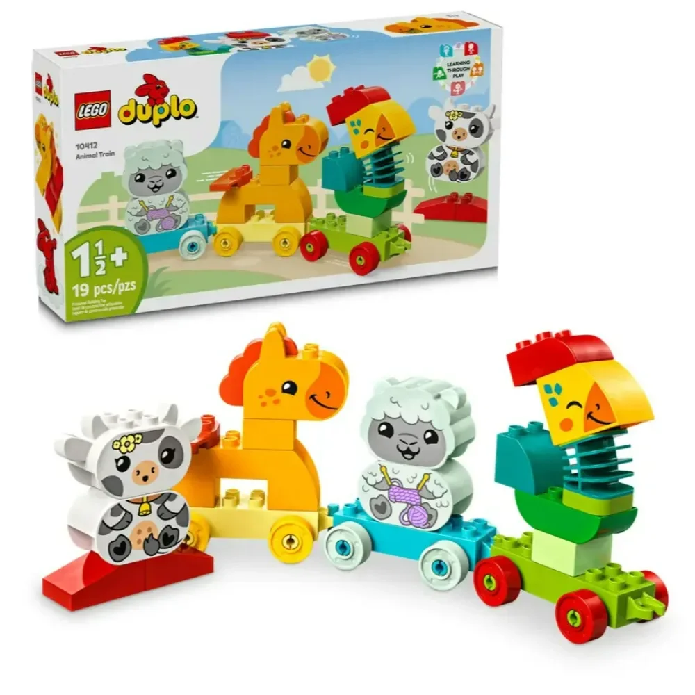 LEGO ®   DUPLO ®   Игрушка-строитель «Мой первый поезд животных» для детей 11⁄2 + 10412, 19 шт.