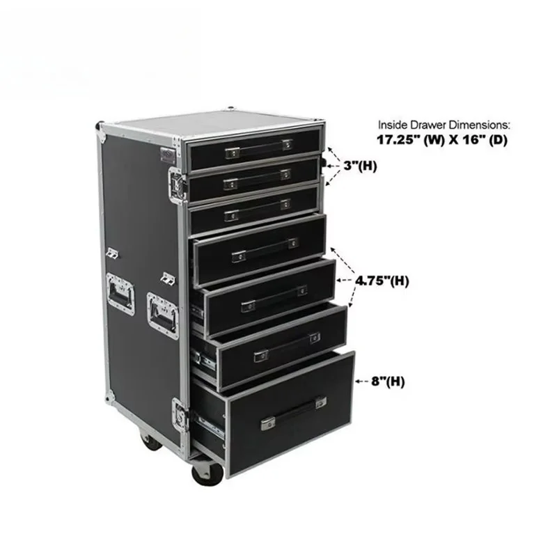 Lucky Produces Aluminum Seven Drawer Flight Case