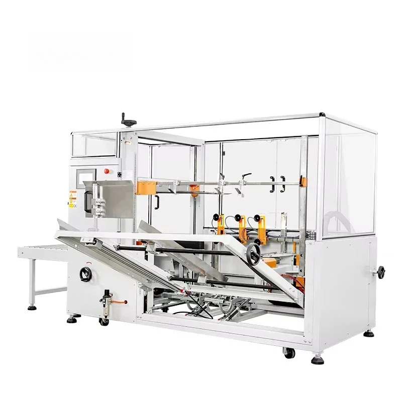Electric Vertical Carton Forming Machine Automatic Unpacking Machine Tape Bottom Sealing Machine
