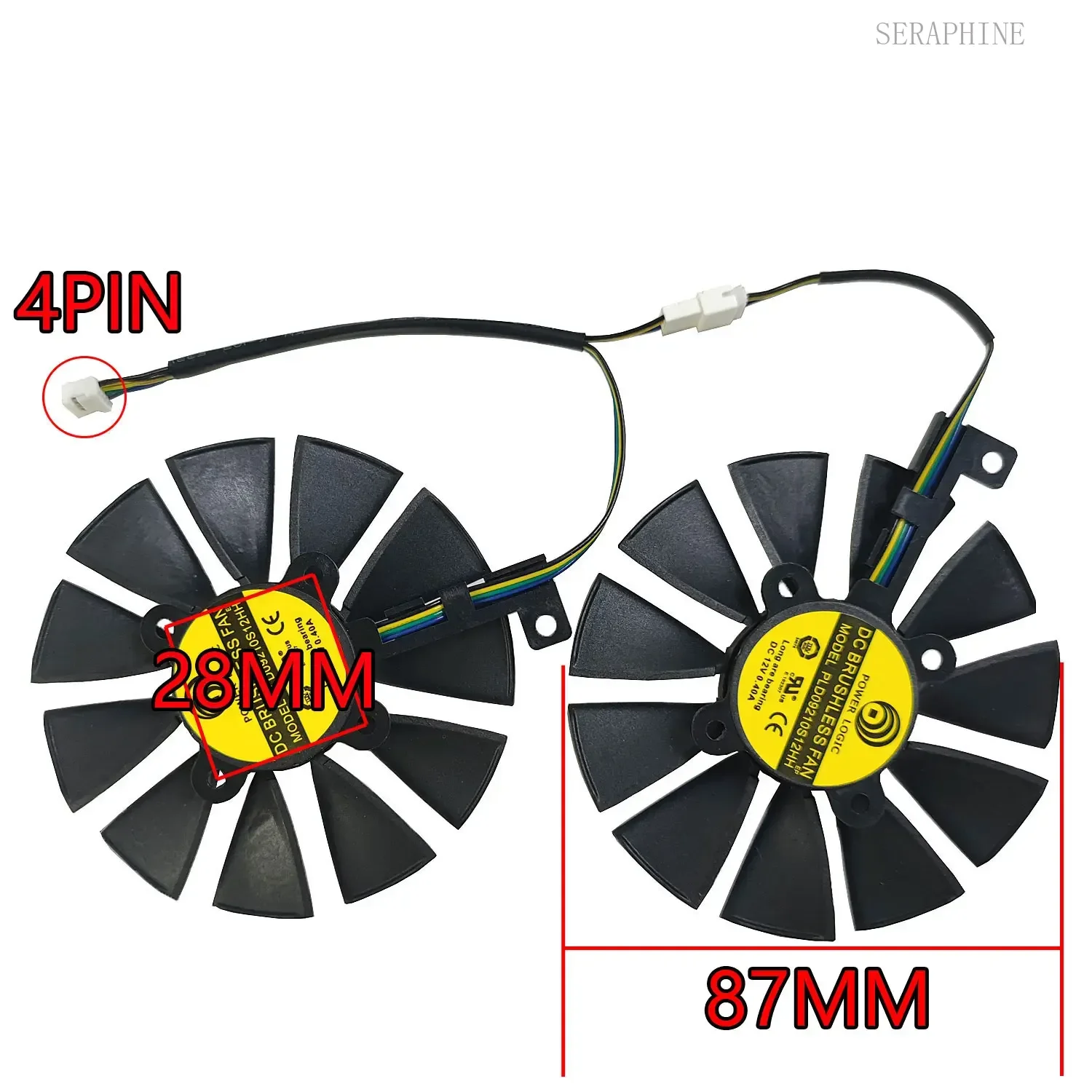 NEW 1LOT 87MM PLD09210S12HH T129215SU GTX 1070 1080 GPU Fan，For ASUS RX 570 480 GTX 1070 1080 Card Video Cooling Fan