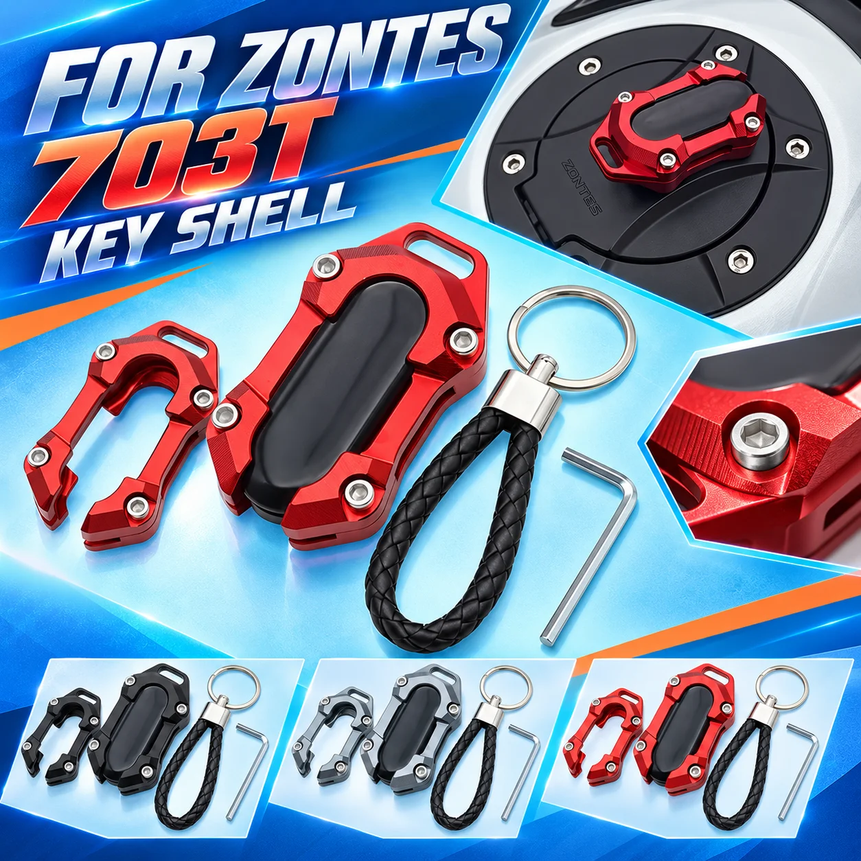 Snap-On Buckle Smart Induction Key Decor Protective Cover Fit For ZONTES 703T 703RR 703F