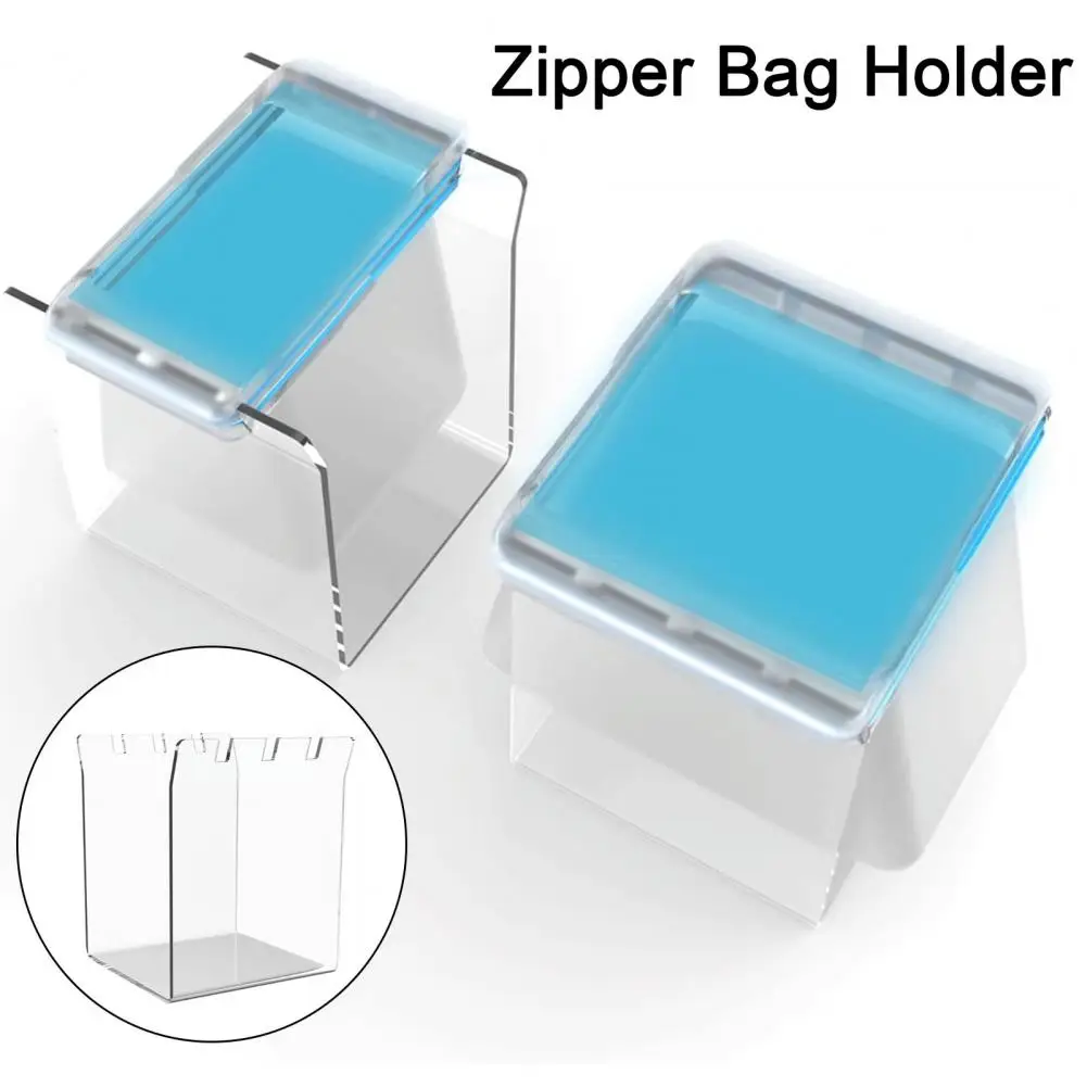 

Zipper Bag Organizer Notched Zip Pocket Holder Efficient Kitchen Organization Acrylic Jagged Zipper Bag Holders for Easy Storage