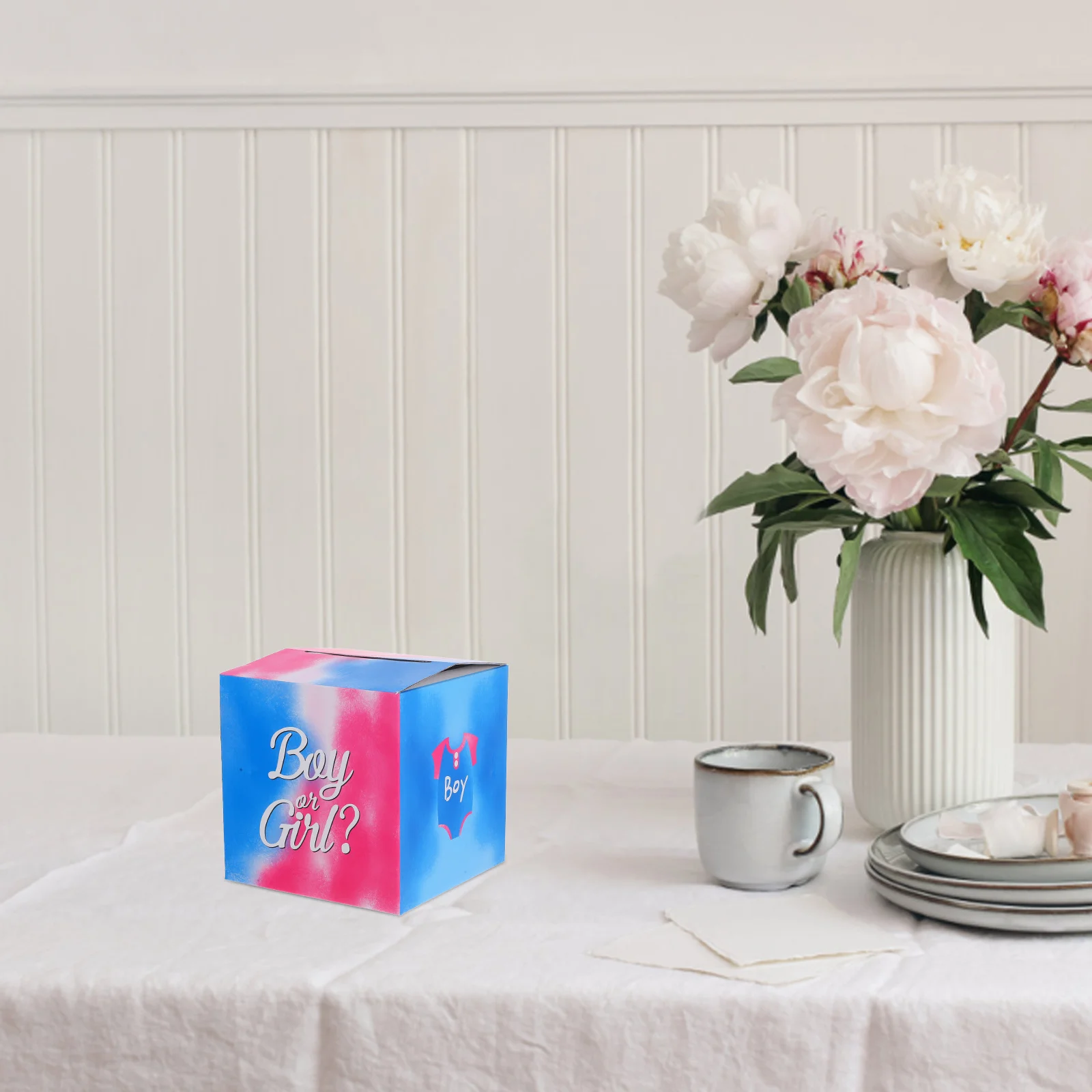 61 قطعة ألعاب الحفلات تكشف الجنس صندوق التصويت بطاقات الاقتراع التفاعلية استحمام الطفل لوازم صبي أو فتاة الاحتفال الزينة