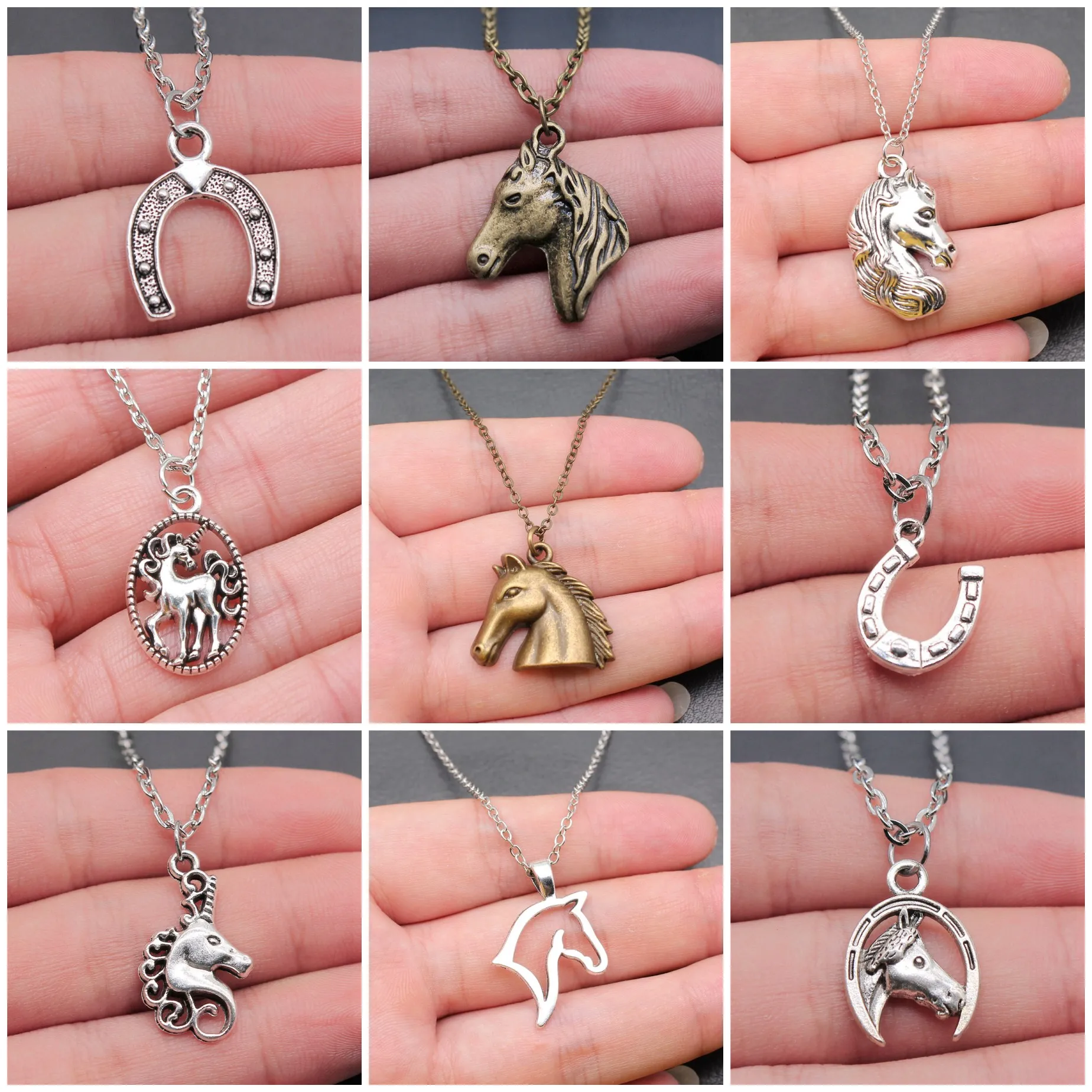 Horse Unicorn Fantasy Animal Charm Necklaces Pendant Necklaces For Women Girls Fashion Jewelry Gift