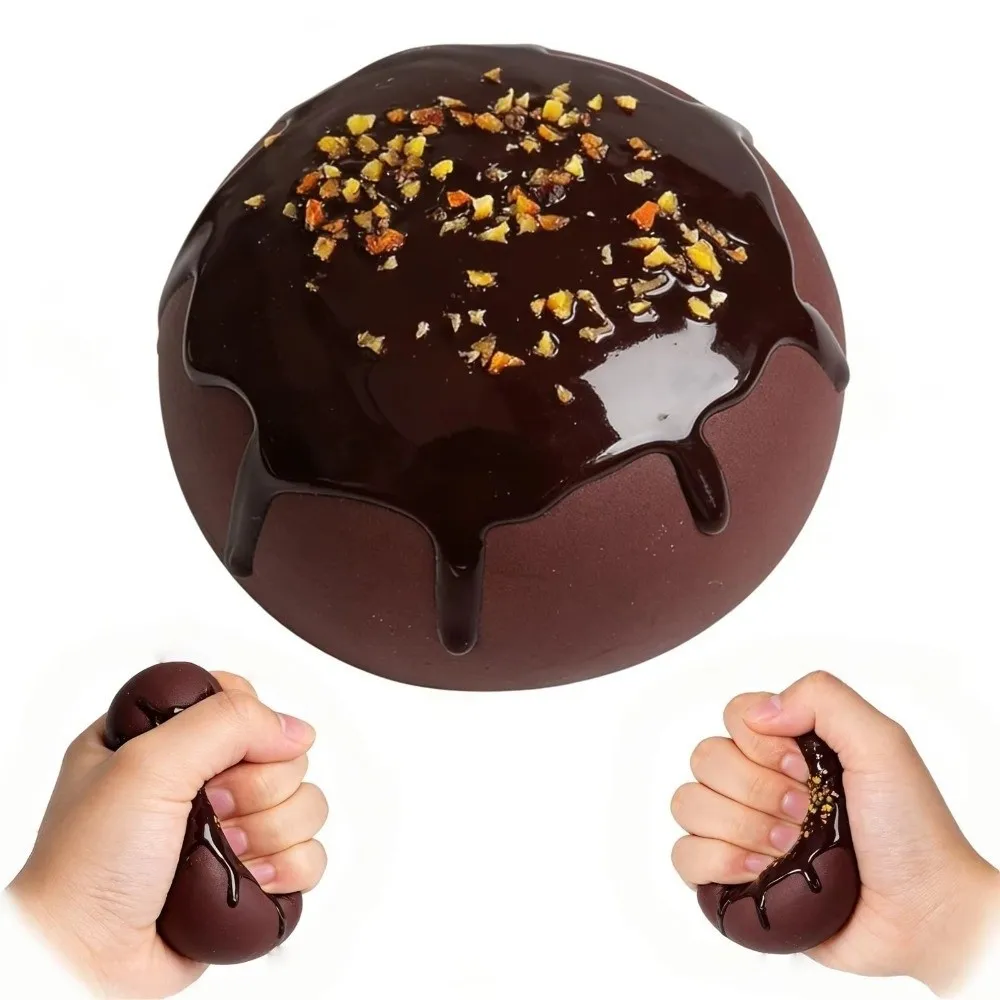 Simulation Bread Model Chocolate Cream Daifuku Squeeze Toy Realistic Dessert Soft Squeezable Stress Relief Toy Cute Shaped