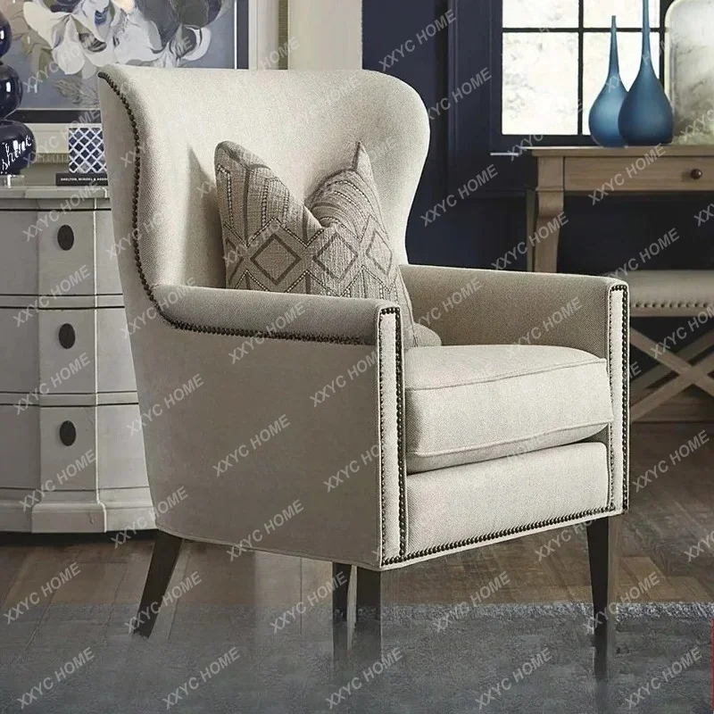 XX simple single chair art splicing fabric sofa