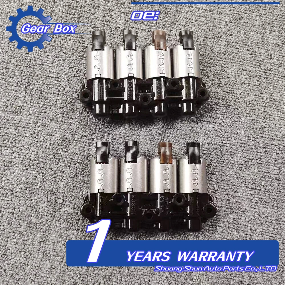 

Transmission Solenoids Kit Plastic 7 Speed 2 Set Replacement Iron Solenoids Set Fit for VW Fwd 2008-2011 0AM Dq200 for Seat Fwd