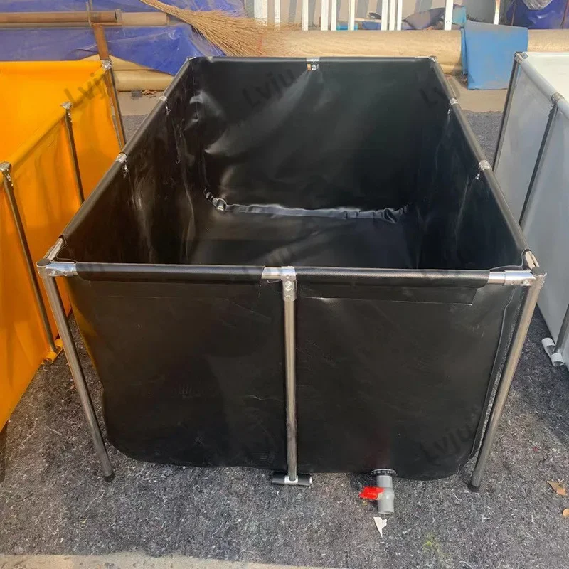 Lvju Custom Size Tarpaulin Fish Pond Industrial Container Black Fish Tank Cabinet