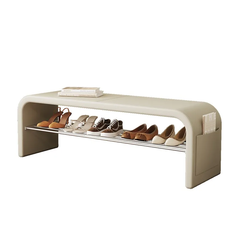 Light luxury shoe changing stool for home use, shoe wearing stool, shoe cabinet, integrated bed end stool image 6