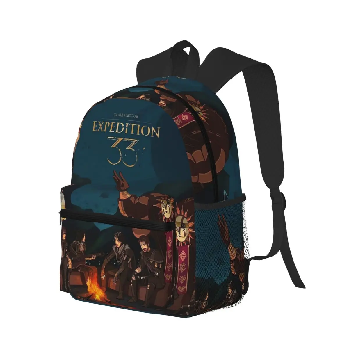 Clair Obscur Expedition 33 Game Student Backpack School Bag Hiking Travel Daypack for Boys Girls Bookbag Shoulder Bags