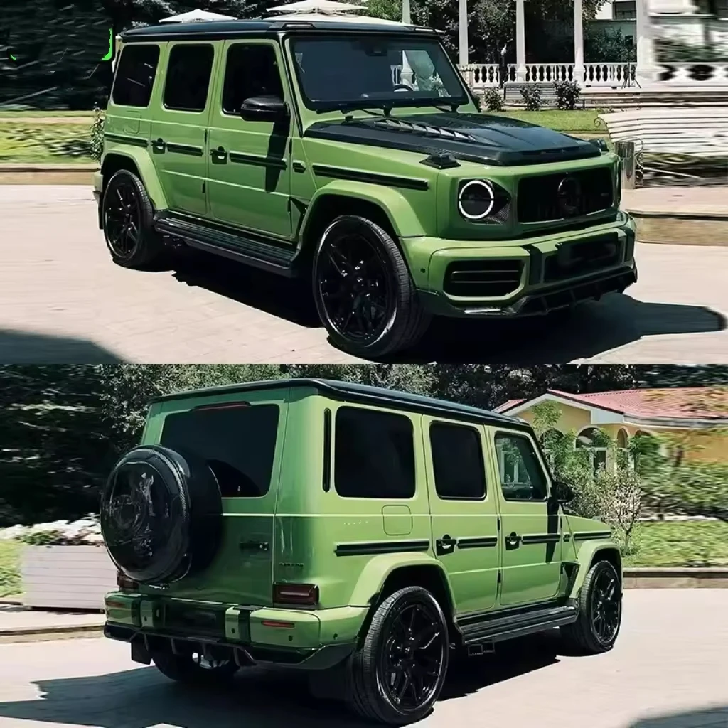 High Quality Dry Carbon Fiber Topca Style Body Kit for - G-Class W464 G63 Front Lip Rear Diffuser Spoiler Hood
