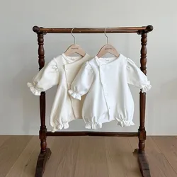 Baby Clothing Romper 2024 Korean Style Spring and Summer Baby Solid Color Casual Simple Fashionable Comfortable Baby Clothes