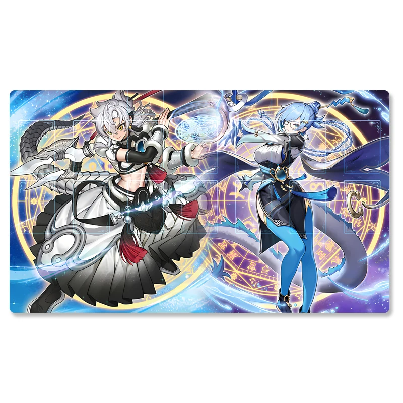 Yugioh Dracotail Faimena Play Mat Yu-Gi-Oh! TCG OCG Trading Card Games Mat Duel Plate Rubber Card Mat Mouse Pad