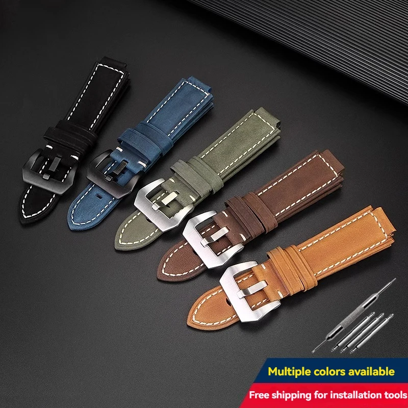 Modified Cowhide Watch Strap for Casio G-SHOCK GM-2100 GA2100 GA-2100 GM110 GA-110/120 GD-110 Wristband Watchband 24x16mm