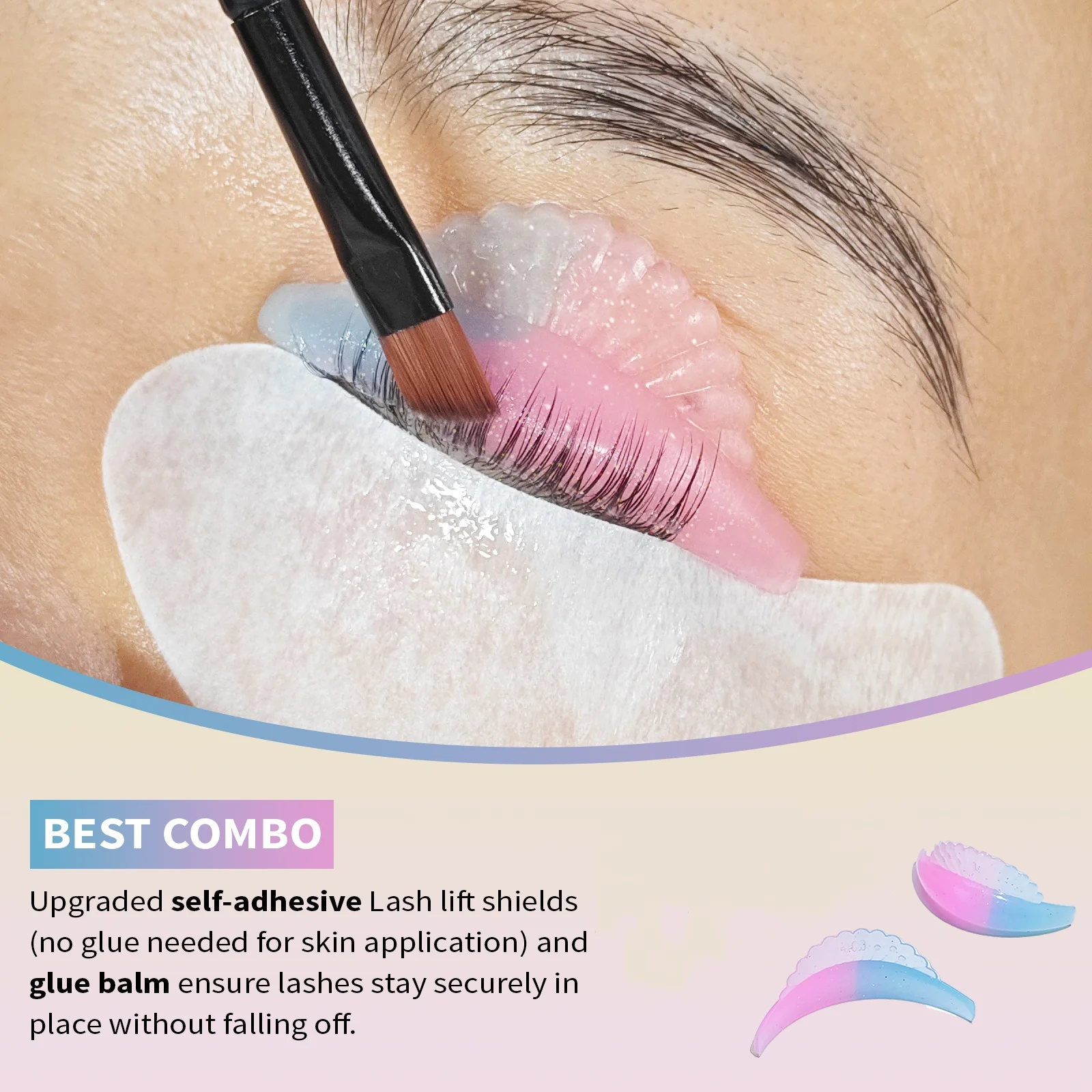 Libeauty Kleber Kostenloser Silikon Wimpern Dauerwelle Pad Klebrige Lash Lift Schild Heben Wimpern Curler Zubehör Make-Up-Tools Für Frauen