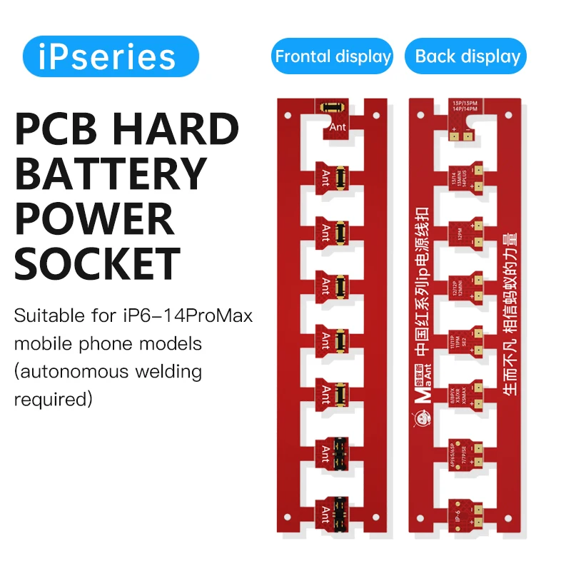 MaAnt IOS 6-14PM Mobile Phone Board Boot Battery Power Holder Socket DC Power Supply On Testing Repair Tools