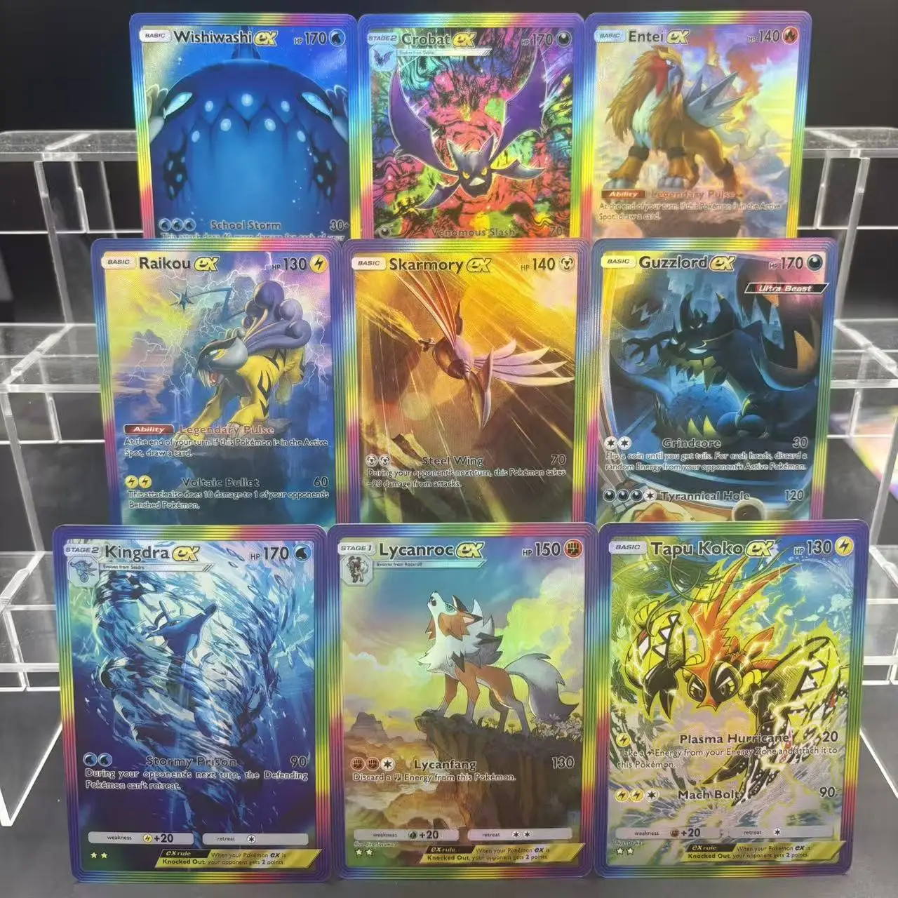DIY TCG POCKET Sammelkarten Kingara Lycanroc Tapu Koko ex Selbstgemachte Einzelkarte Klassisches Spiel Anime Karte Geschenkspielzeug