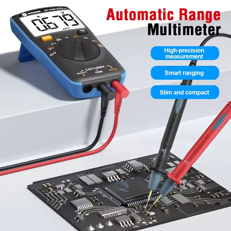 

SUNSHINE DT-101N Pocket Smart Multimeter Auto Ranging Large Backlit Display for Mobile Phone Motherboard Electronic Repair Tool