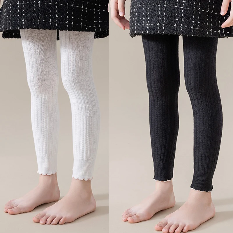 

Детские колготки для девочек, вязаные леггинсы в рубчик, детские колготки для девочек, повседневные детские колготки, весенне-осенние студенческие спортивные леггинсы