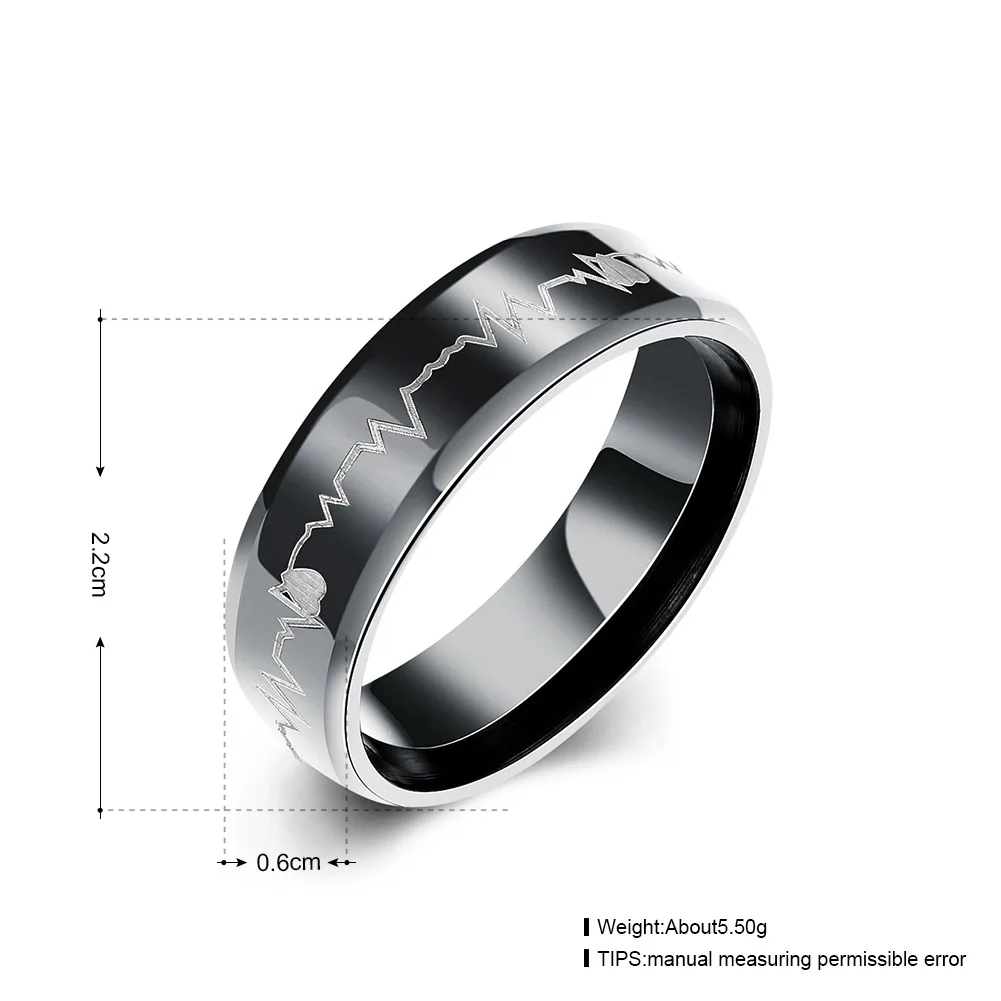Black Stainless Steel Ring Men And Women Casual Ring Couples Fashionable And Minimalist Jewelry Engagement Anniversary Gift image 4