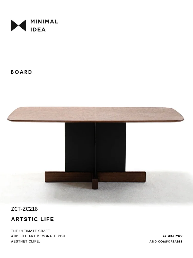 Cross star dining table/French modern retro long dining table household small apartment medium and ancient style dining table