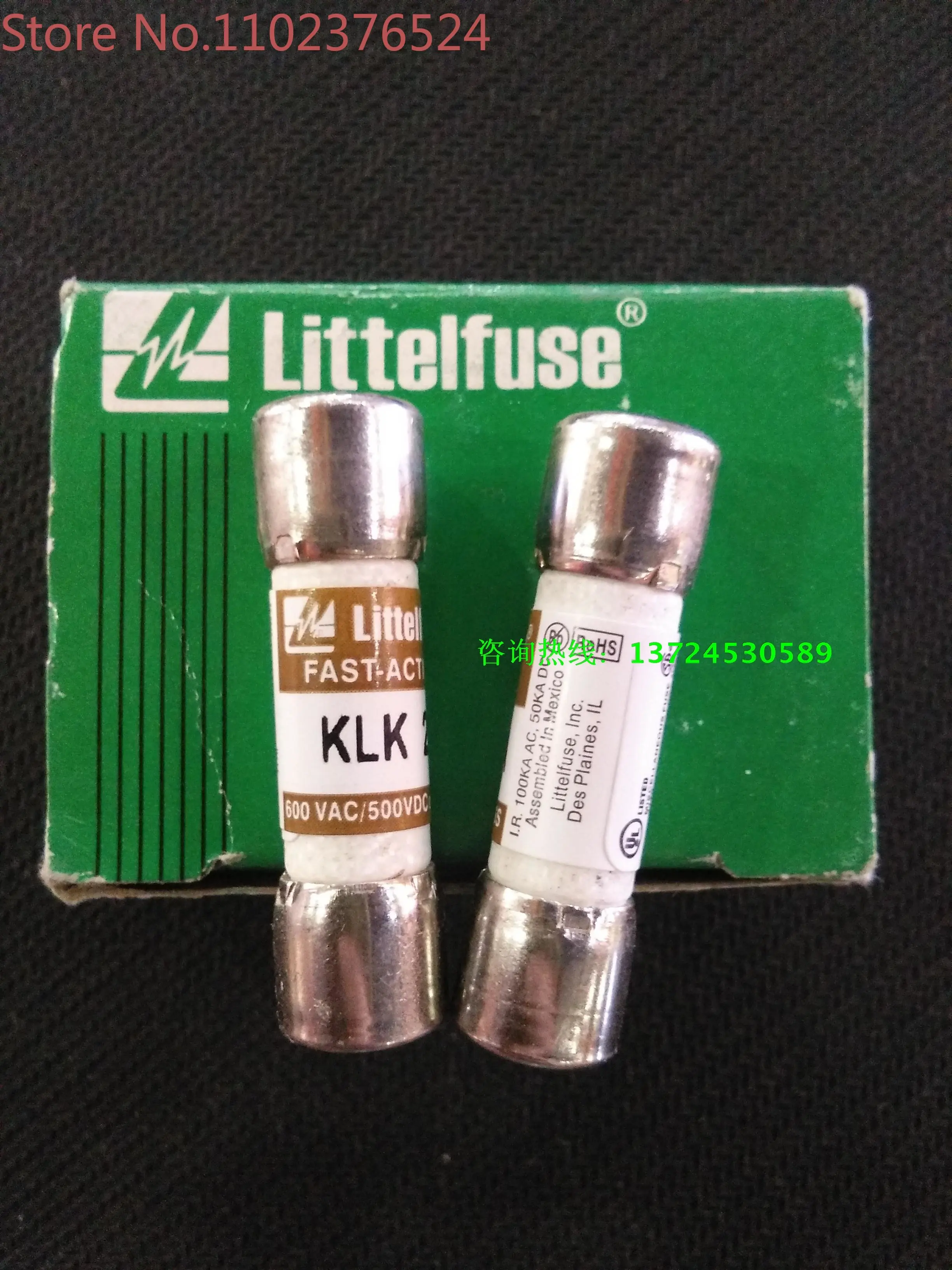 

10PCS KLK fuse tube 2-4-5-6-8-10-20-30A Littlefuse 10 * 38 UL CSA fast melting 600V