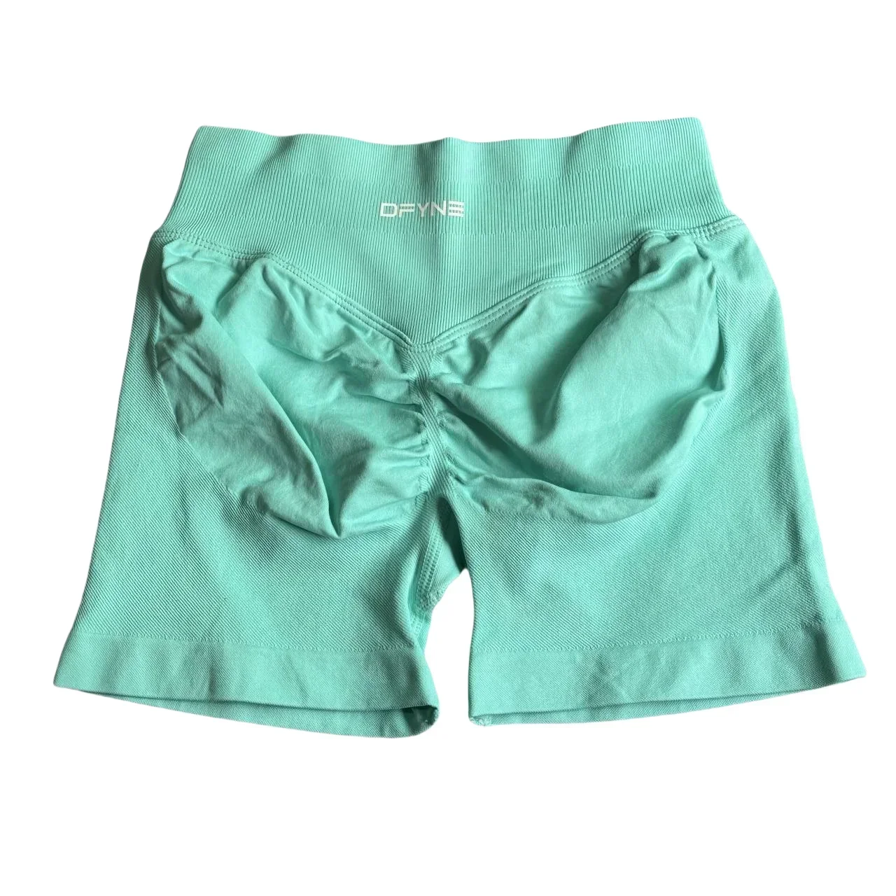 تأثير السراويل مع شعار 4.5 ''منخفضة الخصر سلس اليوغا السراويل Scrunch بوم الصالة الرياضية السراويل تجريب السائق قصيرة تمتد اللياقة البدنية قصيرة