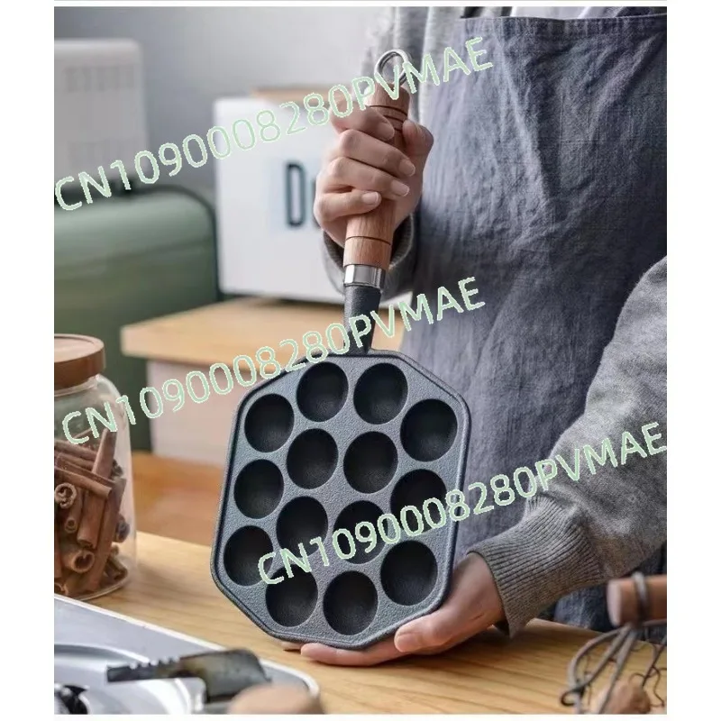 

Бытовая чугунная сковорода без покрытия с антипригарным покрытием, форма для жареных перепелиных яиц, сковорода для выпечки