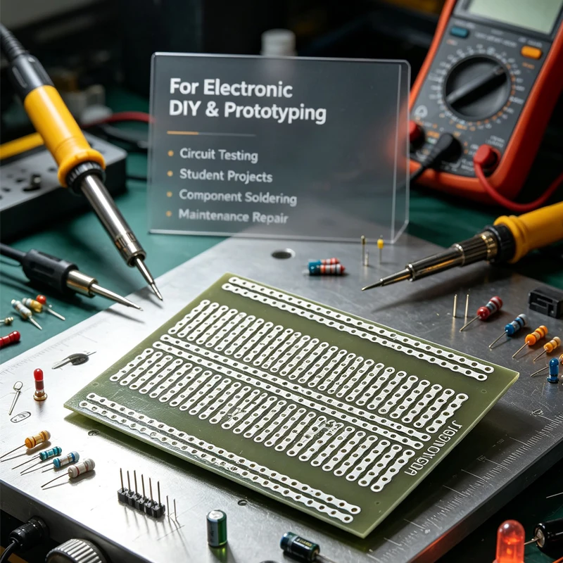 2Pcs 5*7CM Single Sided Tin Spray 5 Connected Hole PCB Board 1.6mm 2.54mm Pitch Prototype Circuit Hole Board