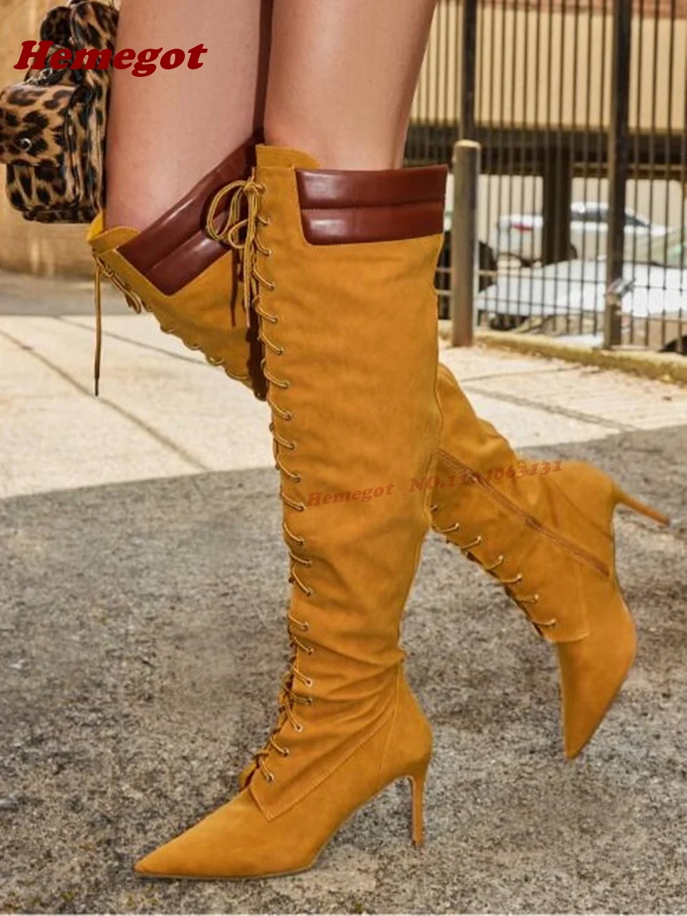 Suede Patchwork Lac… - image