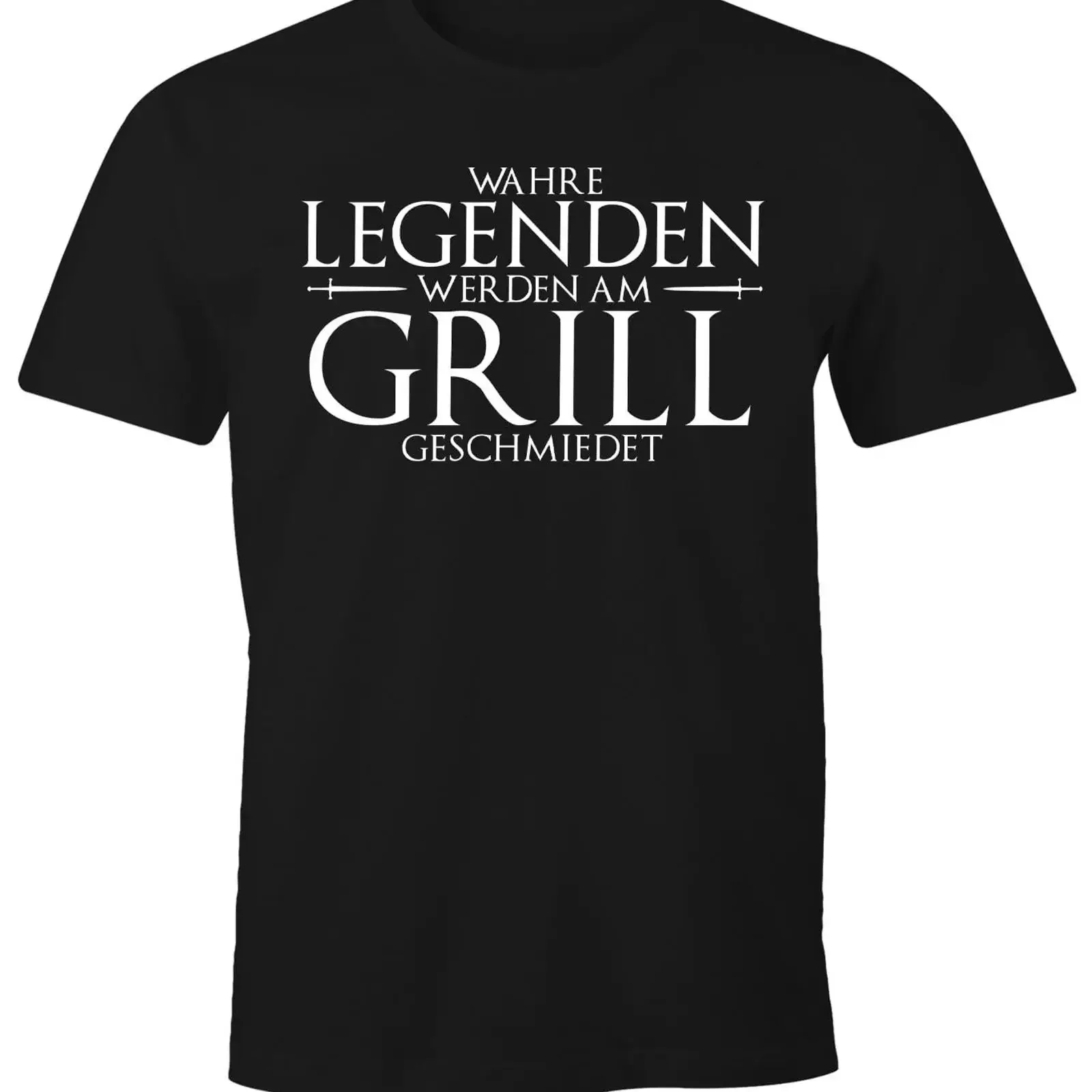 Мужская футболка MoonWorks с немецким текстом: Wahre Legenden werden am Grill Forged Language, винтажная, стильная дизайнерская одежда.