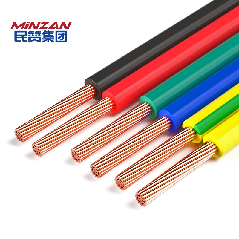 BVR Copper Core PVC Insulated Flexible Cable Single Core Home House 6/11/13/15 AWG 1/2/5 Meters Strand Building Electrical Wire