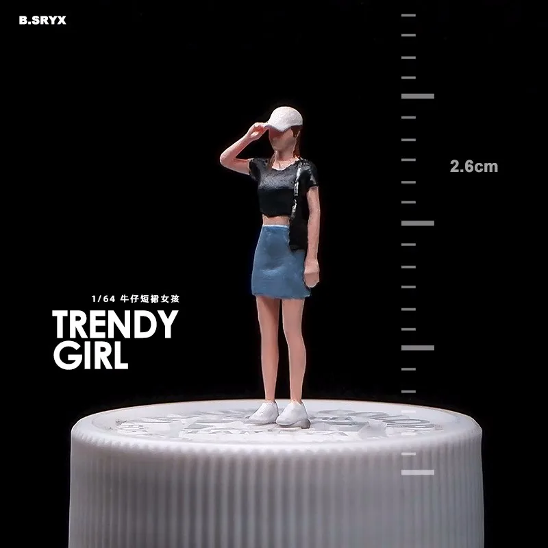 Malowane Miniatury 1/64 Dziewczyna z Torbą Para Zaręczynowa Cheerleaderka Płaszcz Trencz Tańcząca Królicza Kobieta Rekwizyty Sceniczne Figurka Model Zabawka