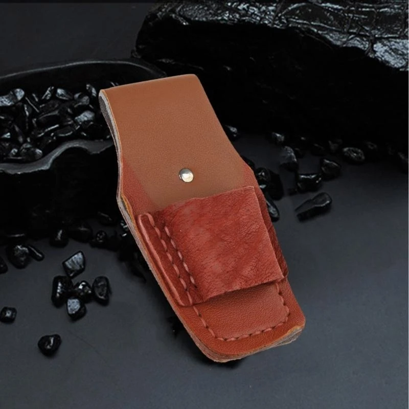 

652F Leather Sheath Case Belt Tool Pocket Holsters for Woodworking Carpenters Construction Workers with Enough Storage Space