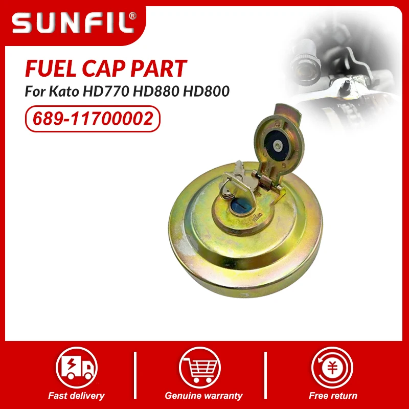 

689-11700002 HD770 HD880 HD800 HD700 HD820 FITS Kato Excavator Fuel Cap Part